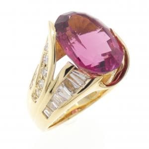 K18YG トルマリン リング 6.30CT