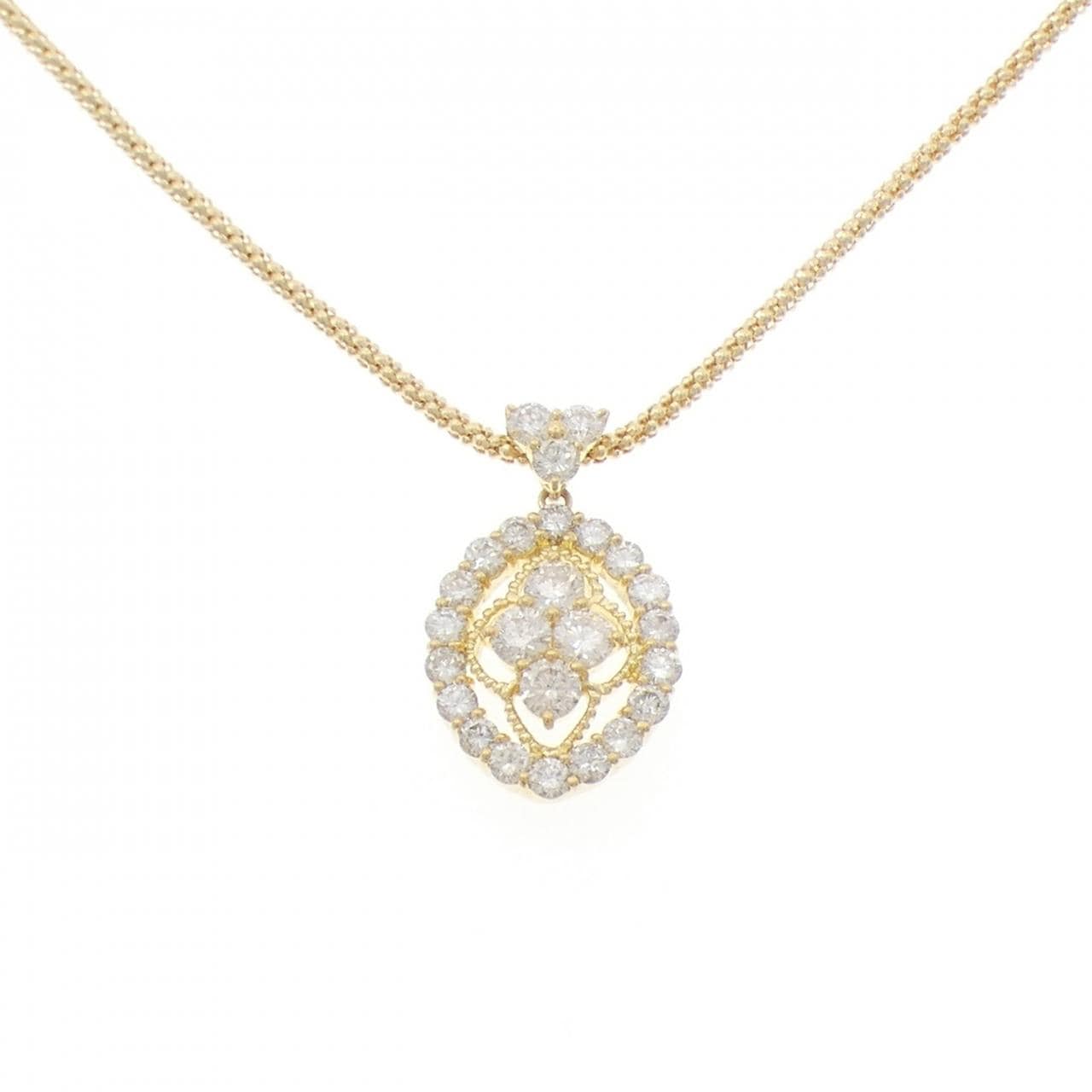 K18YG ダイヤモンド ネックレス 1.35CT