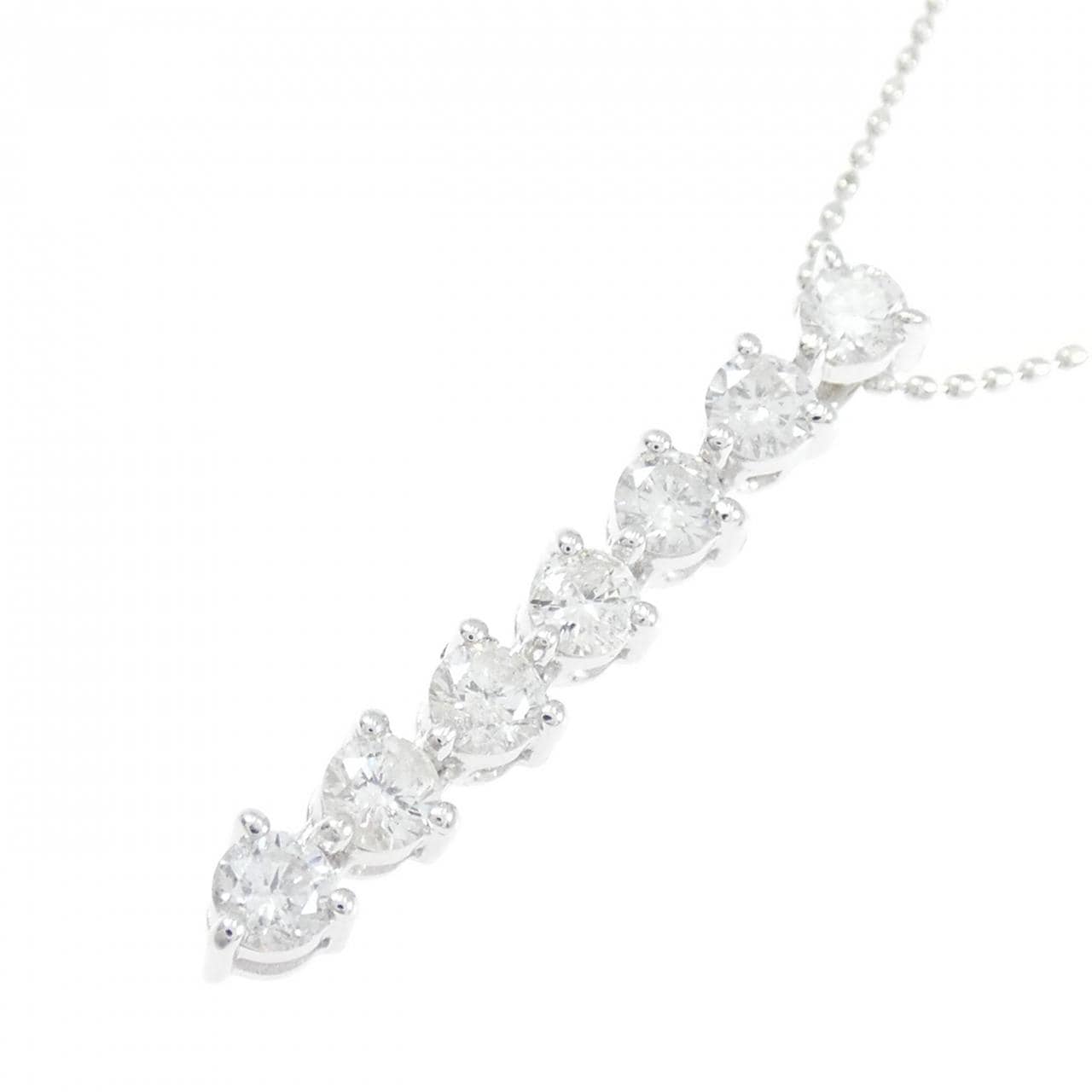 K18WG ダイヤモンド ネックレス 0.70CT