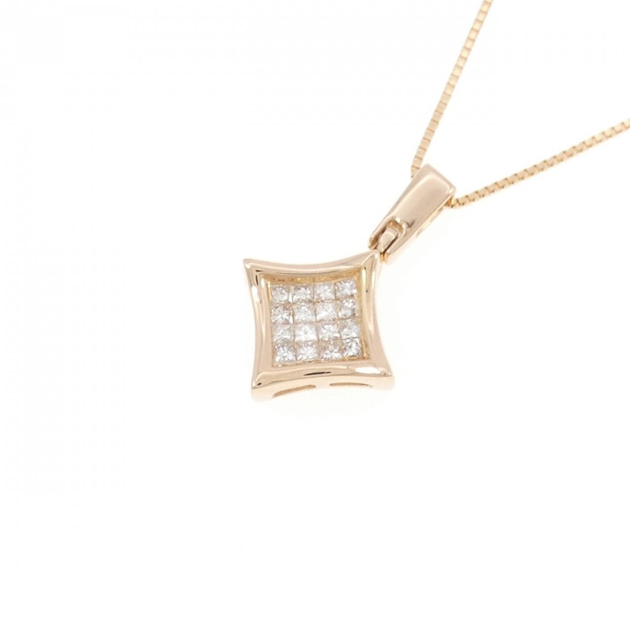 K18PG ダイヤモンド ネックレス 0.25CT
