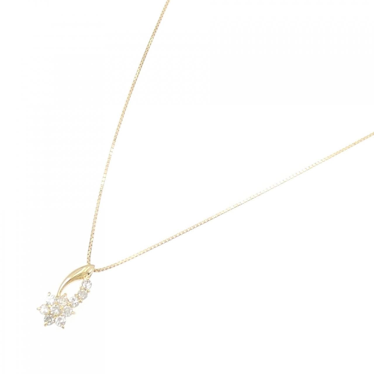 K18YG flower Diamond necklace 0.50CT