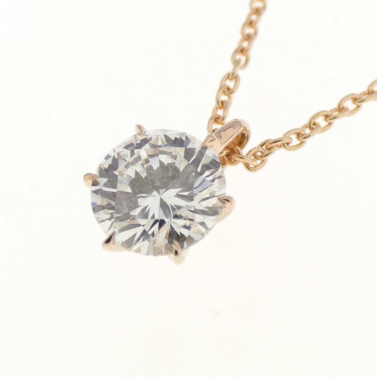 [Remake] K18PG Diamond Necklace 0.517CT G SI2 VG