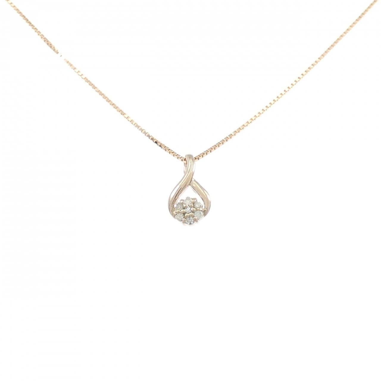 K10PG ダイヤモンド ネックレス 0.035CT