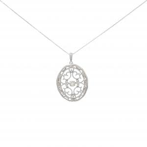 K18WG ダイヤモンド ネックレス 0.18CT