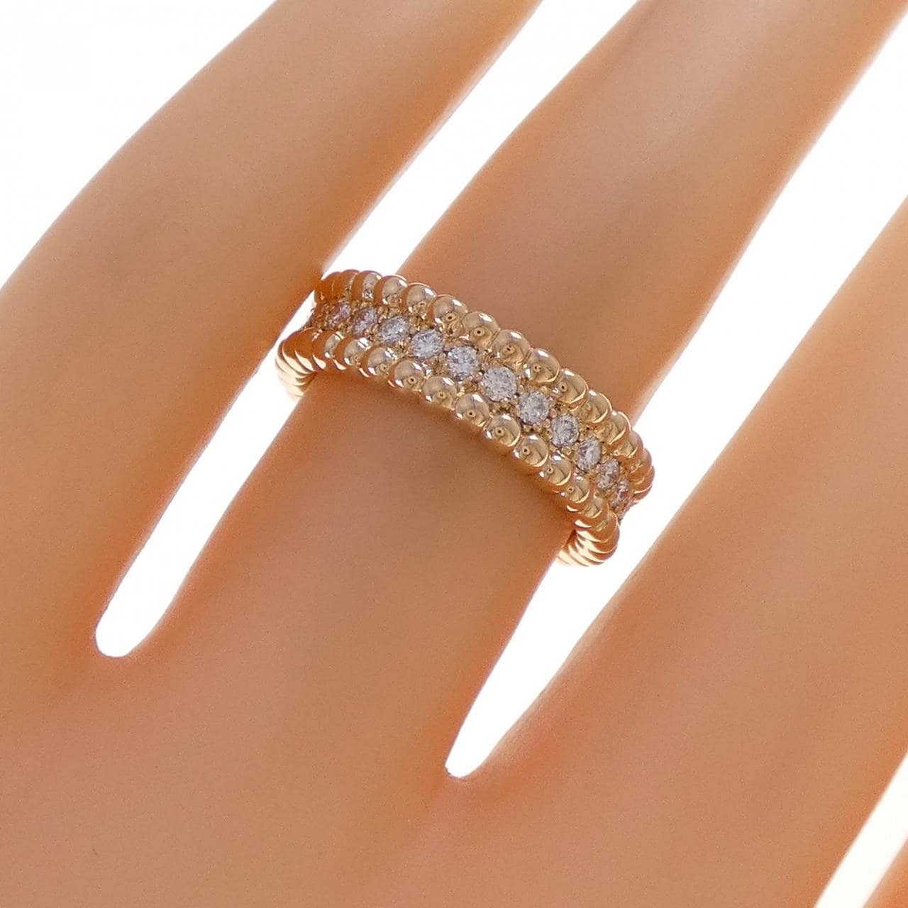 ヴァンクリーフ&アーペル ペルレ ダイヤモンド 1連モデル リング