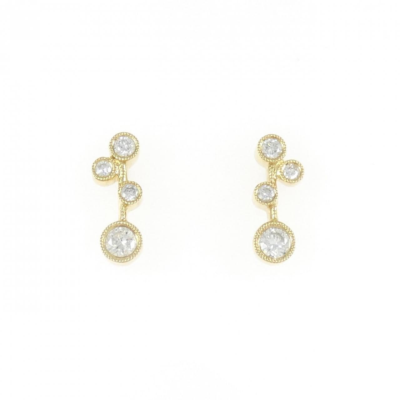 K18YG ダイヤモンド ピアス 0.84CT
