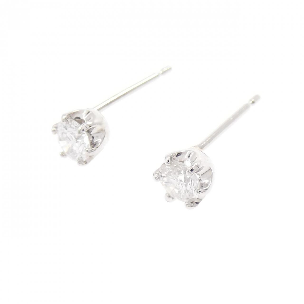 PT900 ソリティア ダイヤモンド ピアス 0.30CT
