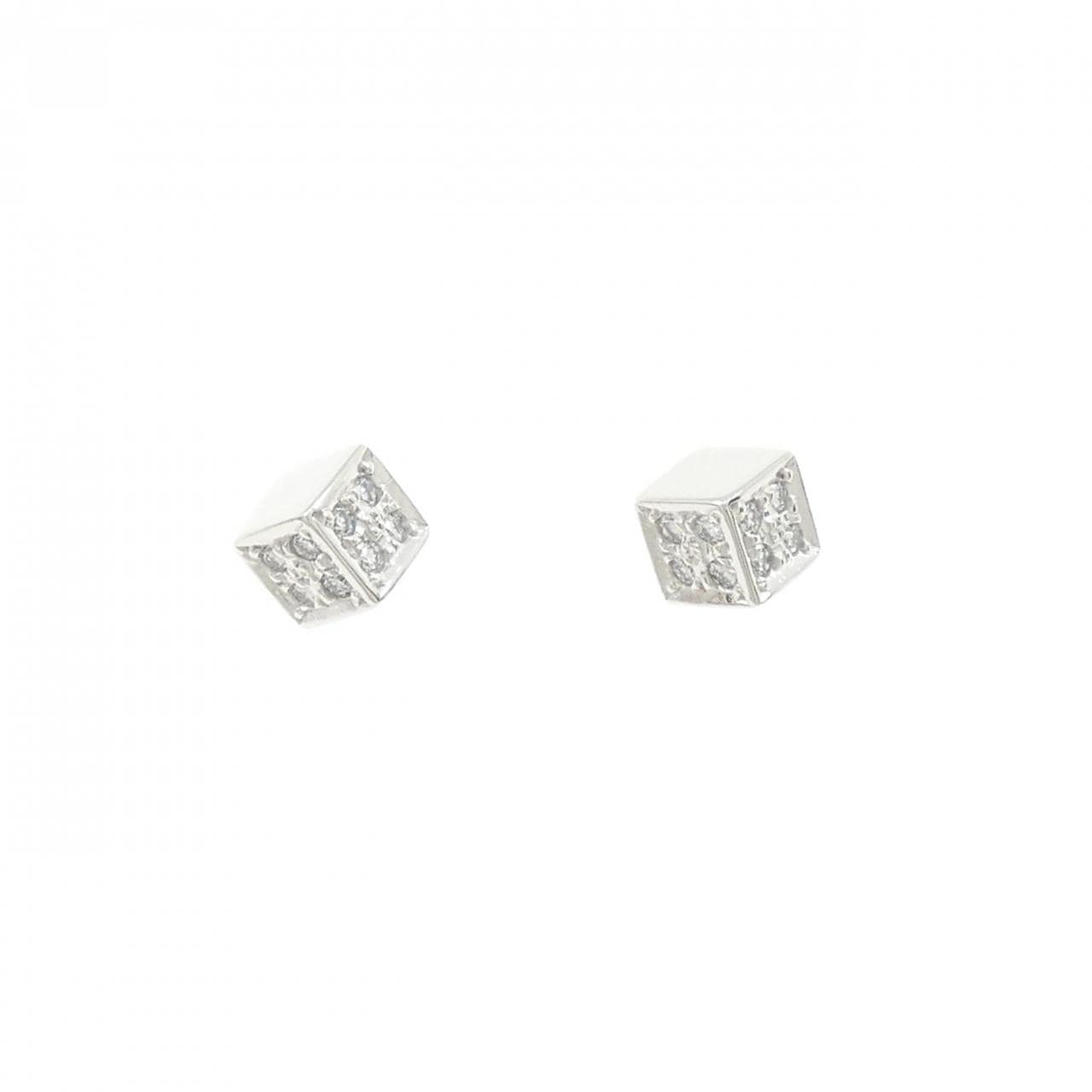 K14WG ダイヤモンド ピアス 0.10CT