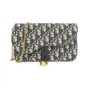 クリスチャンディオール DIOR OBLIQUE サドル チェーン ポーチ ミディアム S5907CTZQ チェーンウォレット