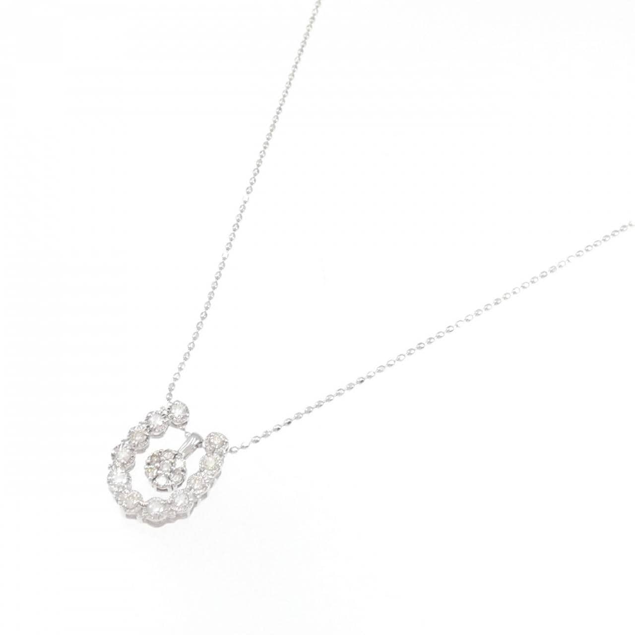 K18WG 2WAY ダイヤモンド ネックレス 0.17CT