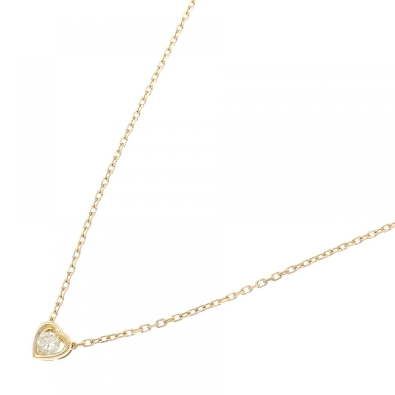 K18YG ハート ダイヤモンド ネックレス 0.18CT