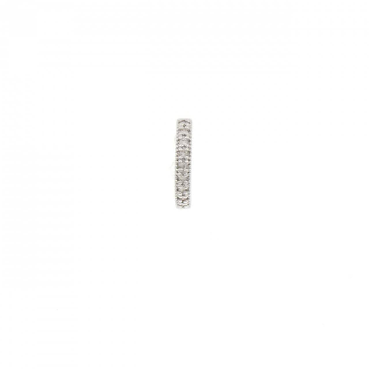 K10WG ダイヤモンド ピアス 0.05CT 片耳