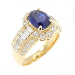 K18YG サファイヤ リング 1.59CT