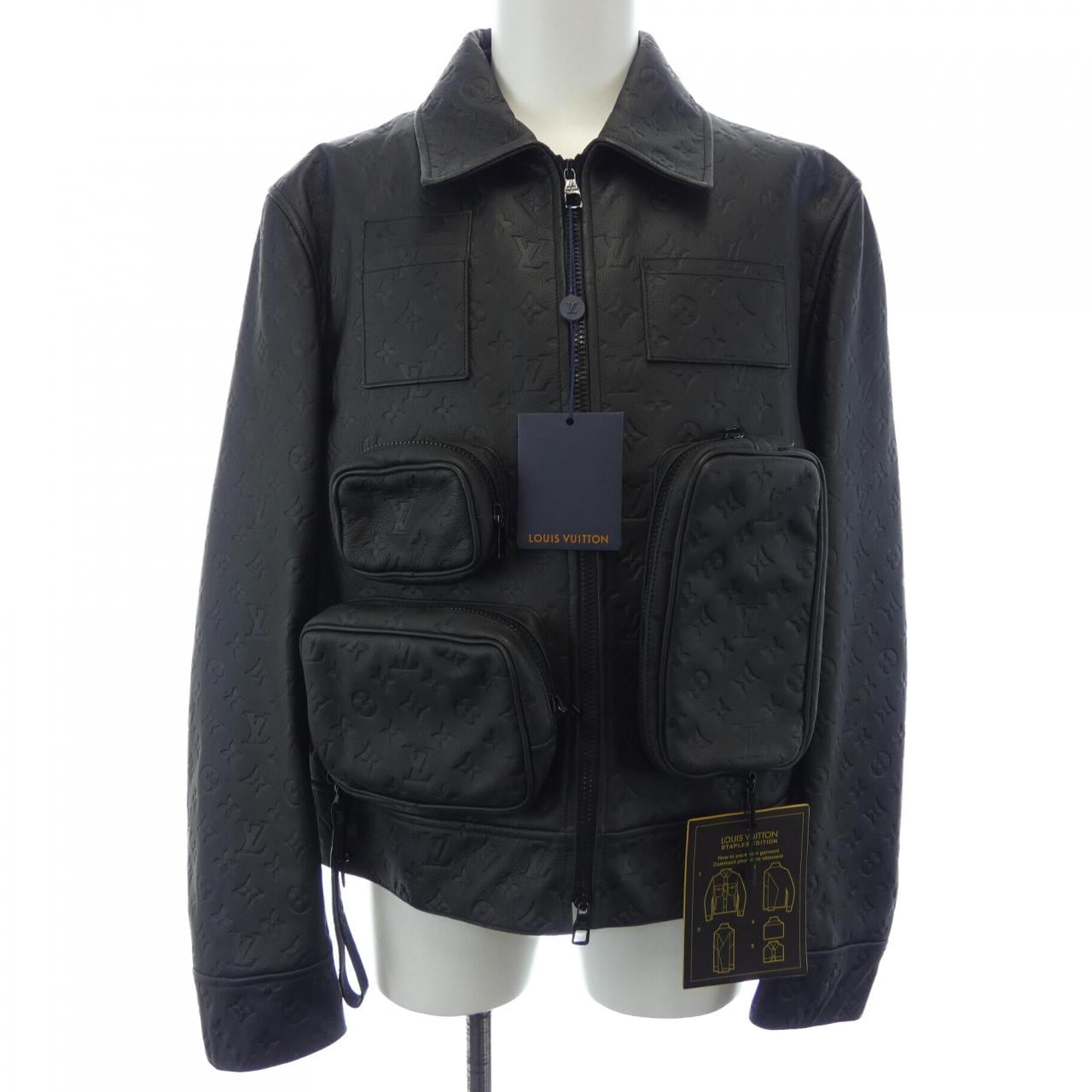 ルイヴィトン LOUIS VUITTON モノグラムエンボスユティリティジャケット HIL46EQXS レザージャケット