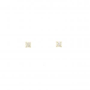 K18YG ソリティア ダイヤモンド ピアス