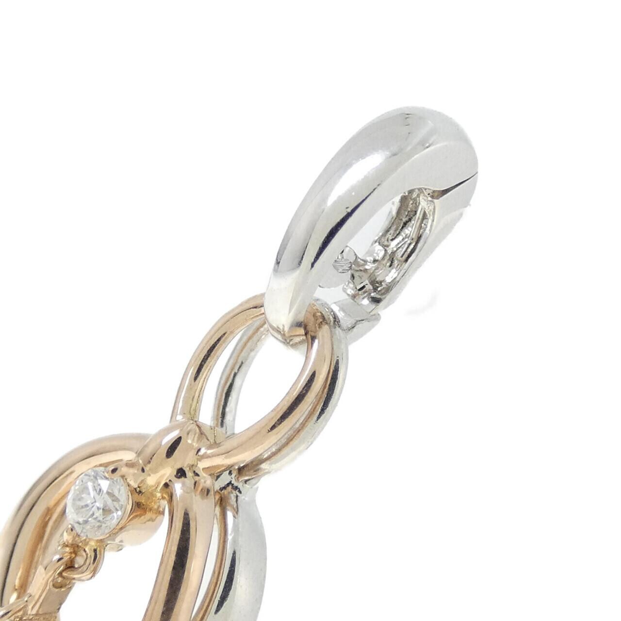 K18PG/K18WG Diamond pendant 0.08CT