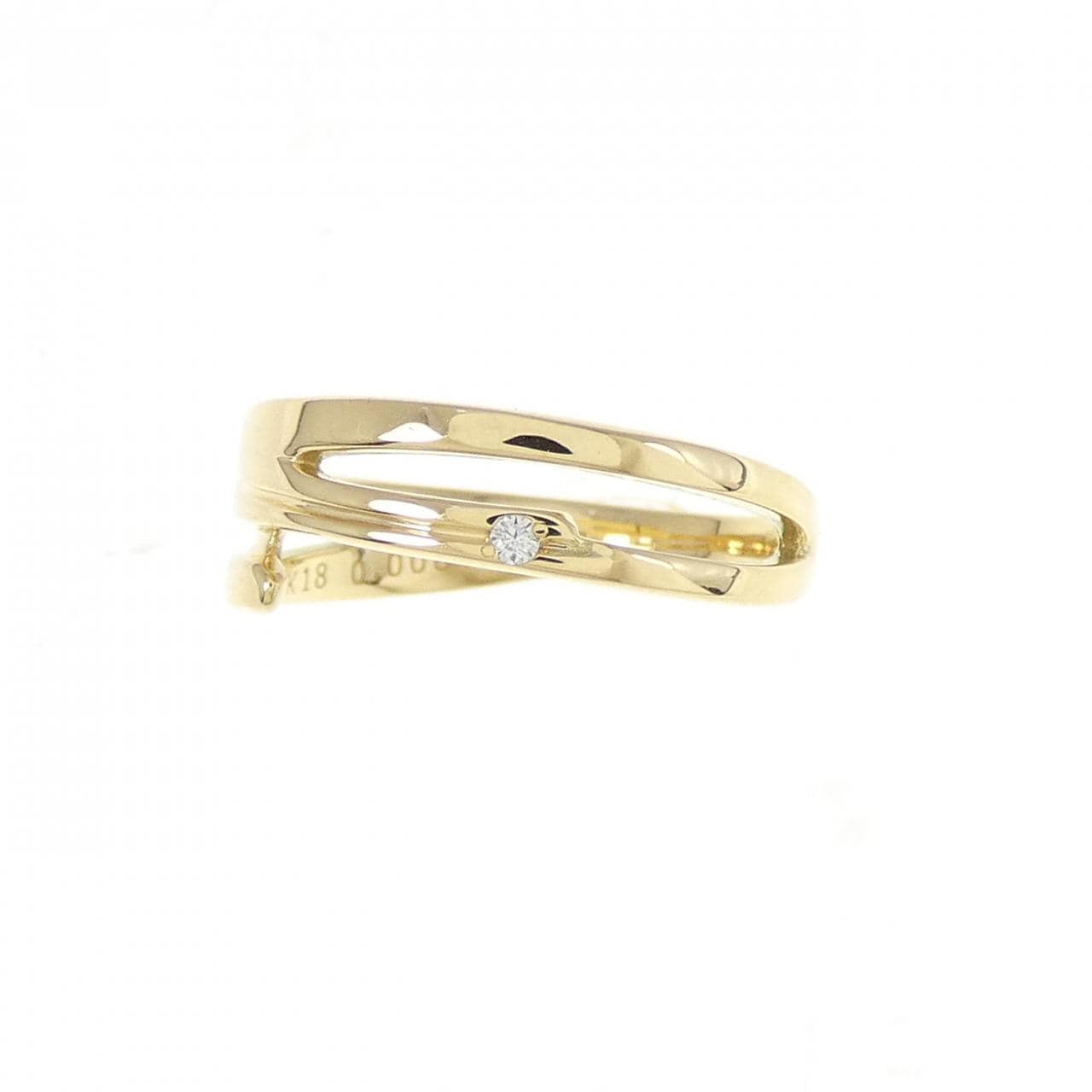 K18YG钻石小指戒指 0.008CT