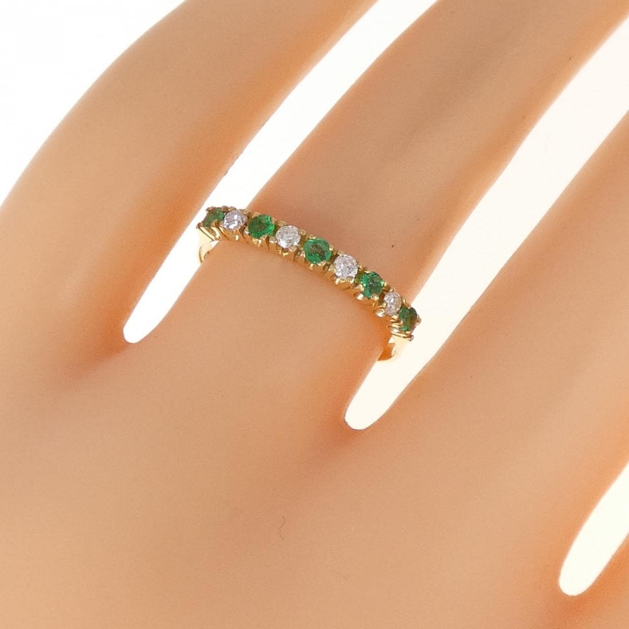750YG エメラルド リング