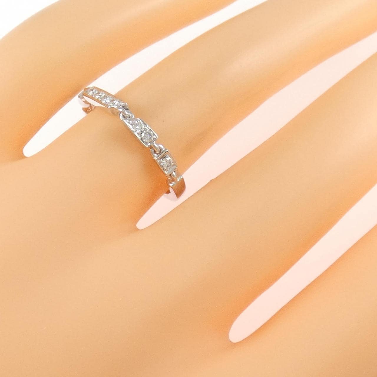 K18WG ダイヤモンド リング 0.14CT