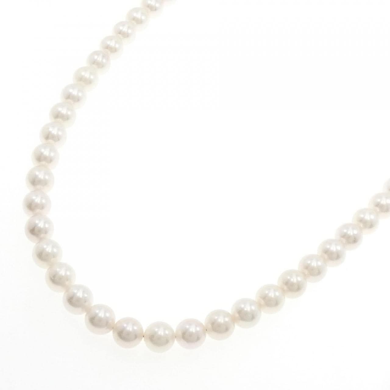 [BRAND NEW] Silver Clasp Akoya Pearl Necklace 7.5-8mm