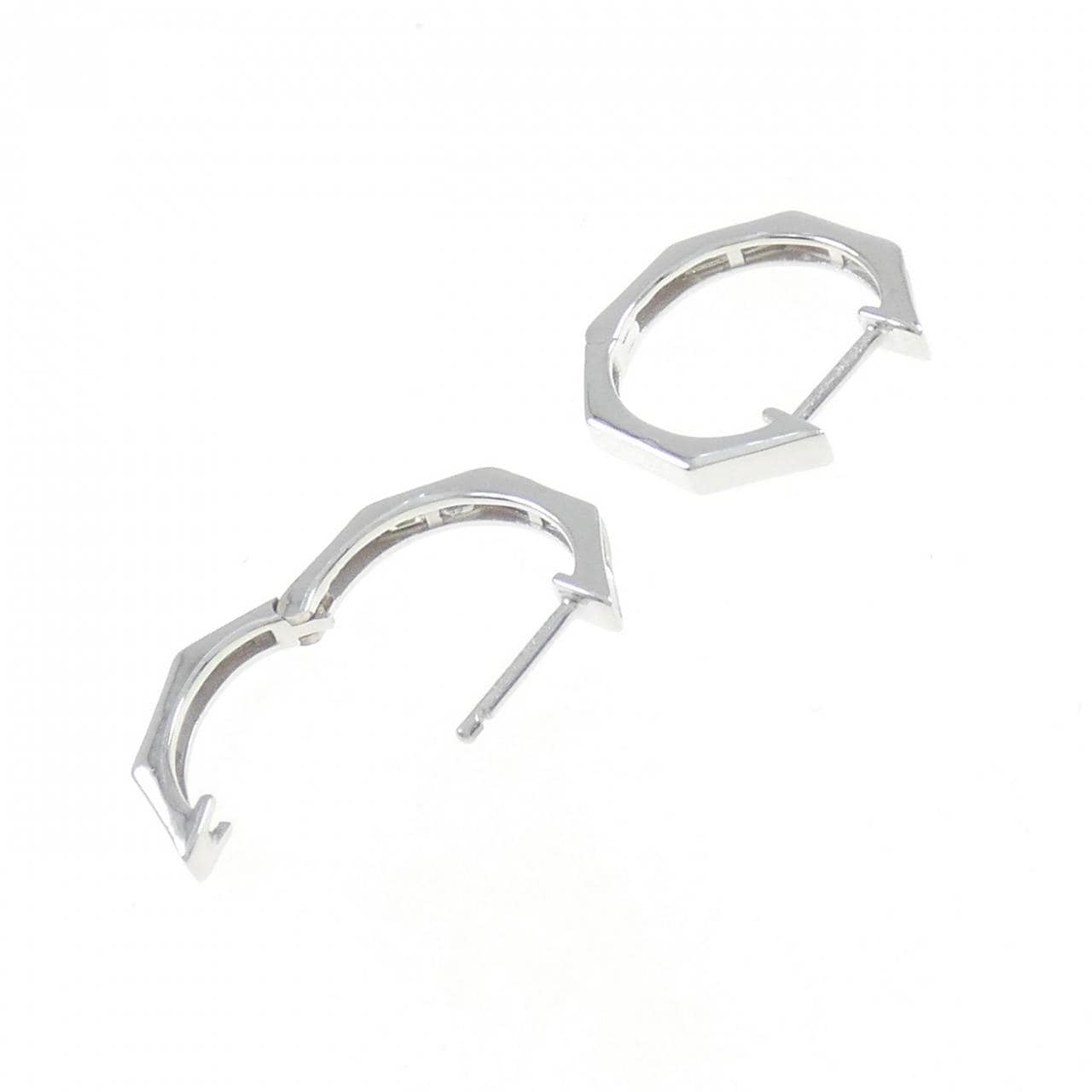【新品】K18WG ダイヤモンド ピアス 0.42CT