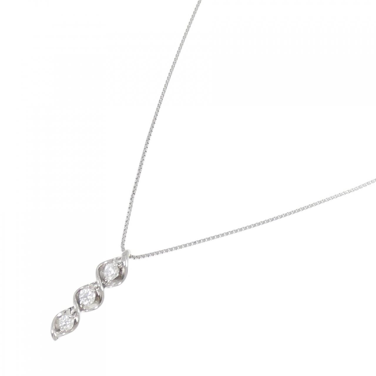 PT スリーストーン ダイヤモンド ネックレス 0.500CT