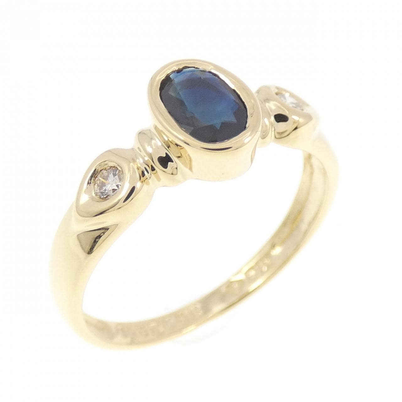K18YG サファイヤ リング 0.45CT