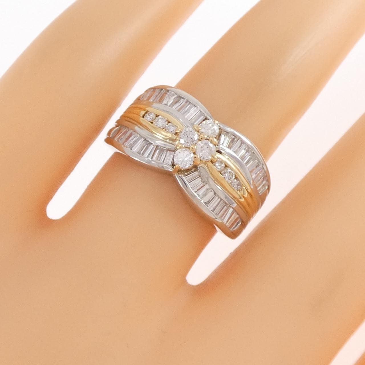 PT900/K18YG ダイヤモンド リング 1.00CT