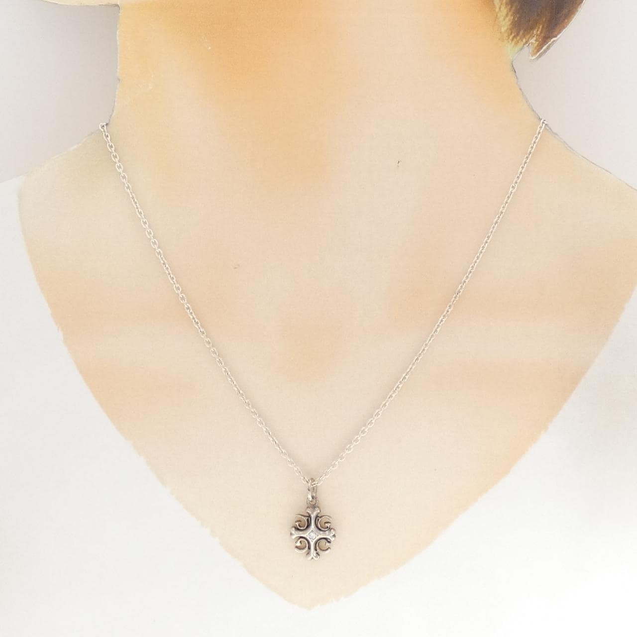 シルバー/925 ダイヤモンド ネックレス 0.03CT