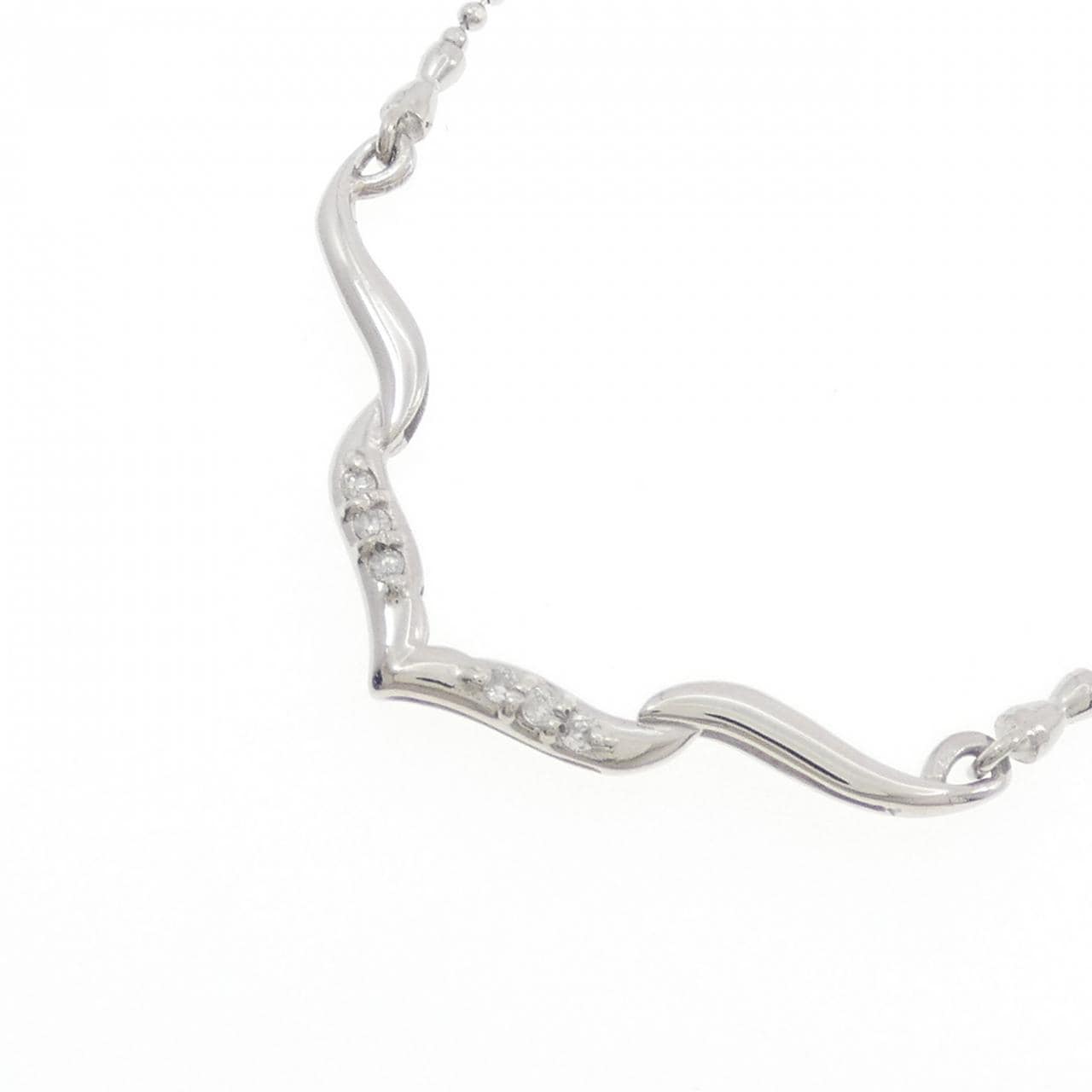 PT900/PT850 ダイヤモンド ネックレス 0.06CT