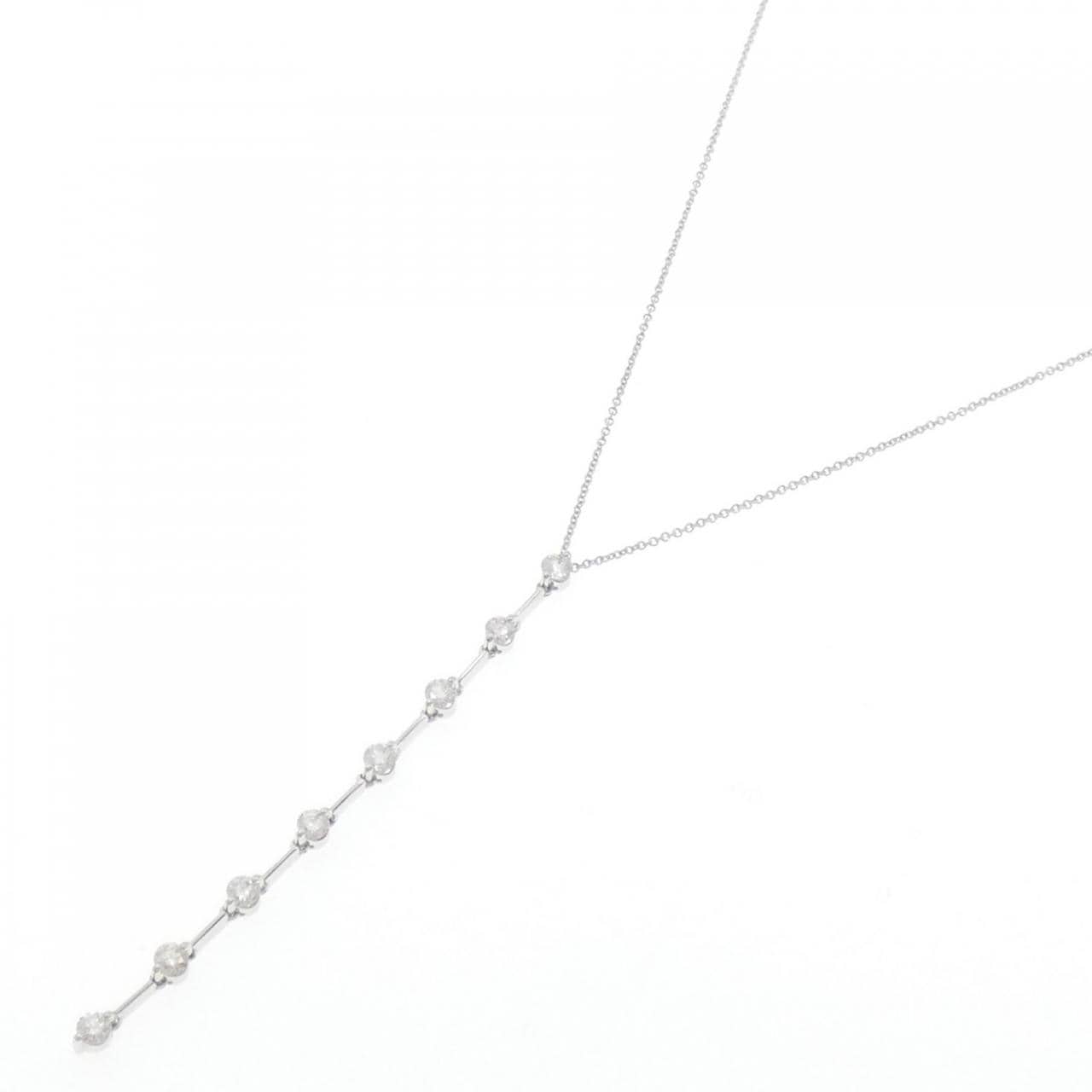 K18WG ダイヤモンド ネックレス 1.00CT