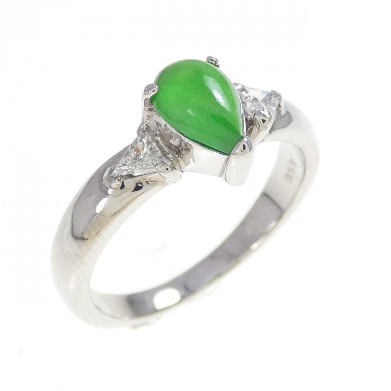 PT900 ヒスイ リング 0.58CT