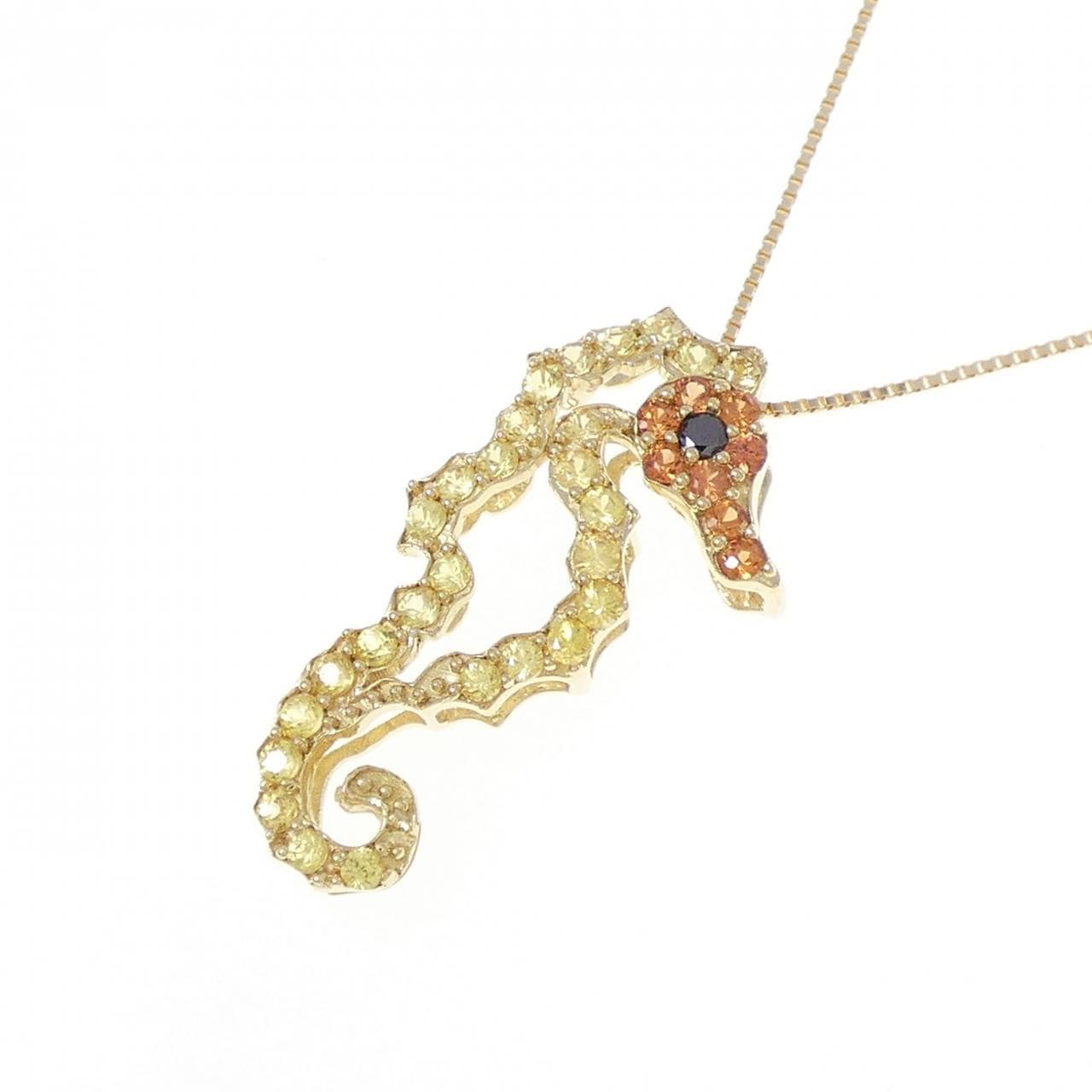 K18YG サファイヤ ネックレス