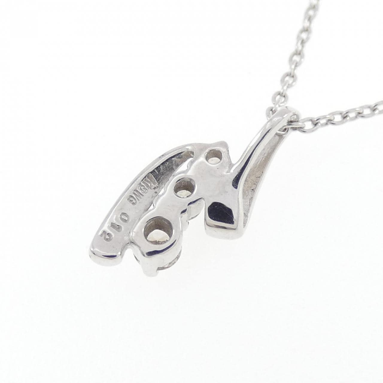 K18WG ダイヤモンド ネックレス 0.12CT