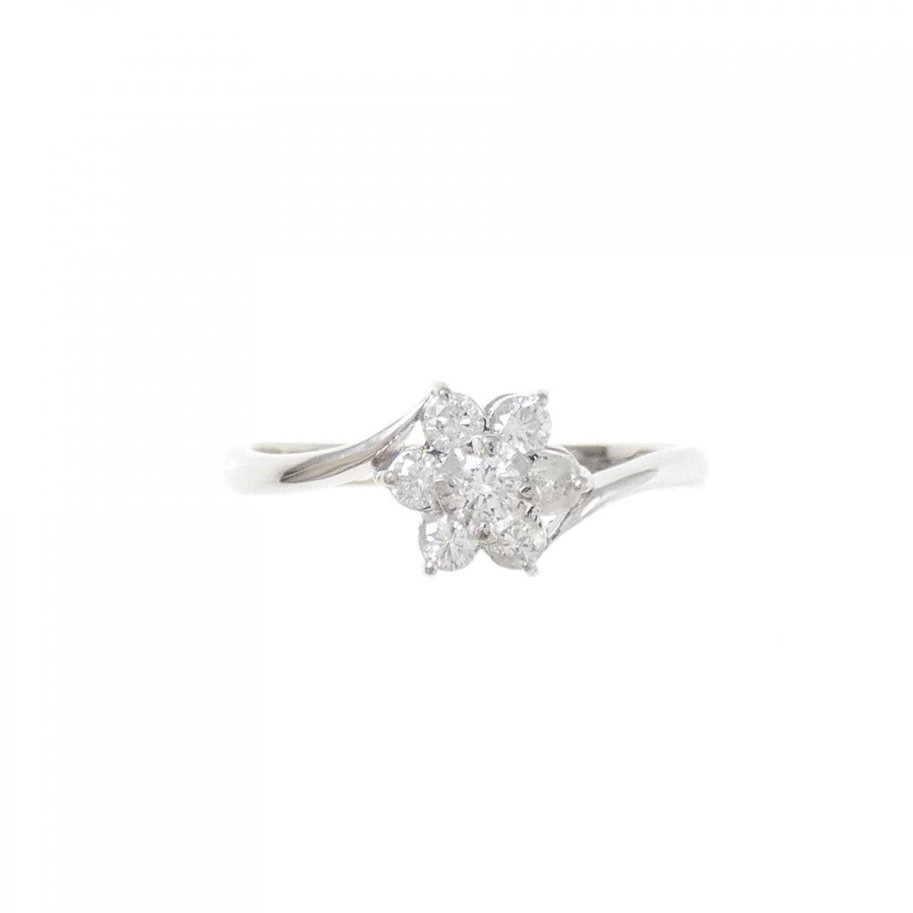 PT900 フラワー ダイヤモンド リング 0.23CT