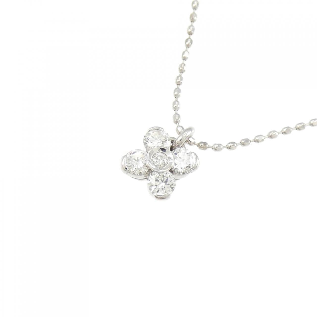 PT/K18WG flower Diamond necklace