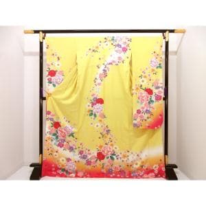 【未使用品】振袖　友禅金彩加工　ボカシ染