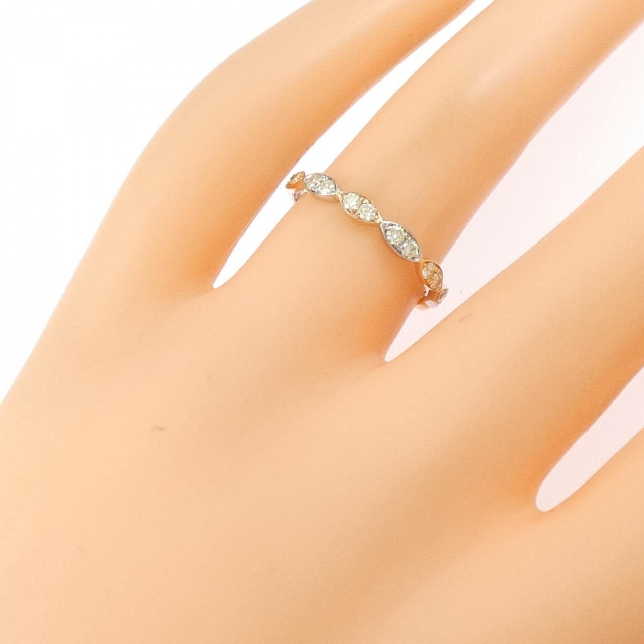 PT950/K18PG ダイヤモンド リング 0.30CT