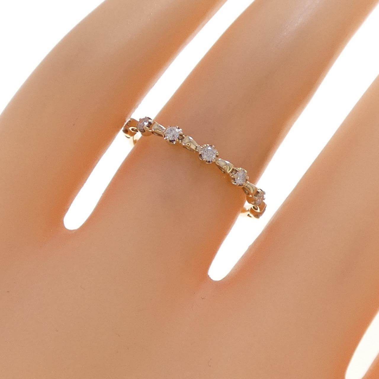 K10YG ダイヤモンド リング 0.13CT
