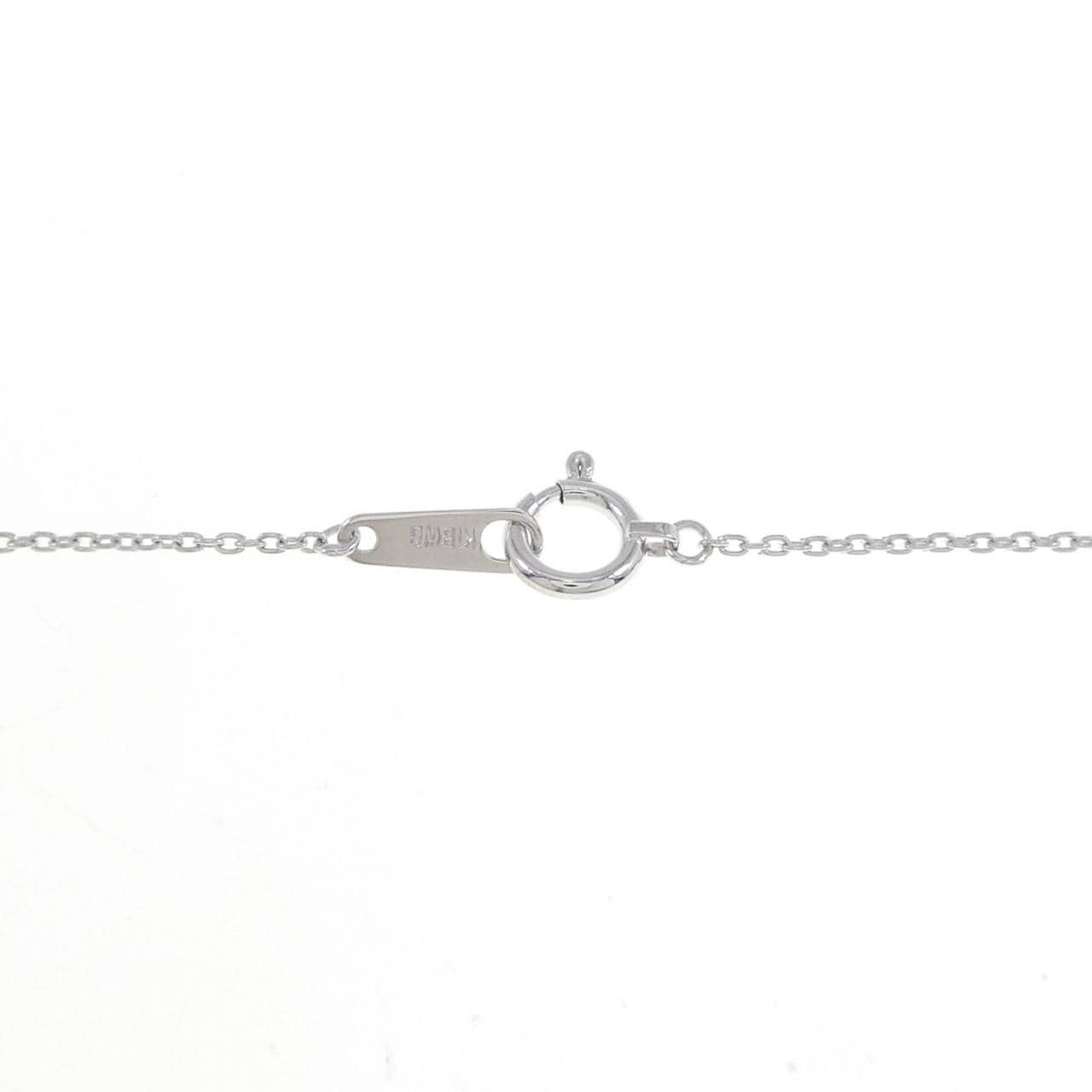 K18WG フラワー ダイヤモンド ネックレス 0.41CT