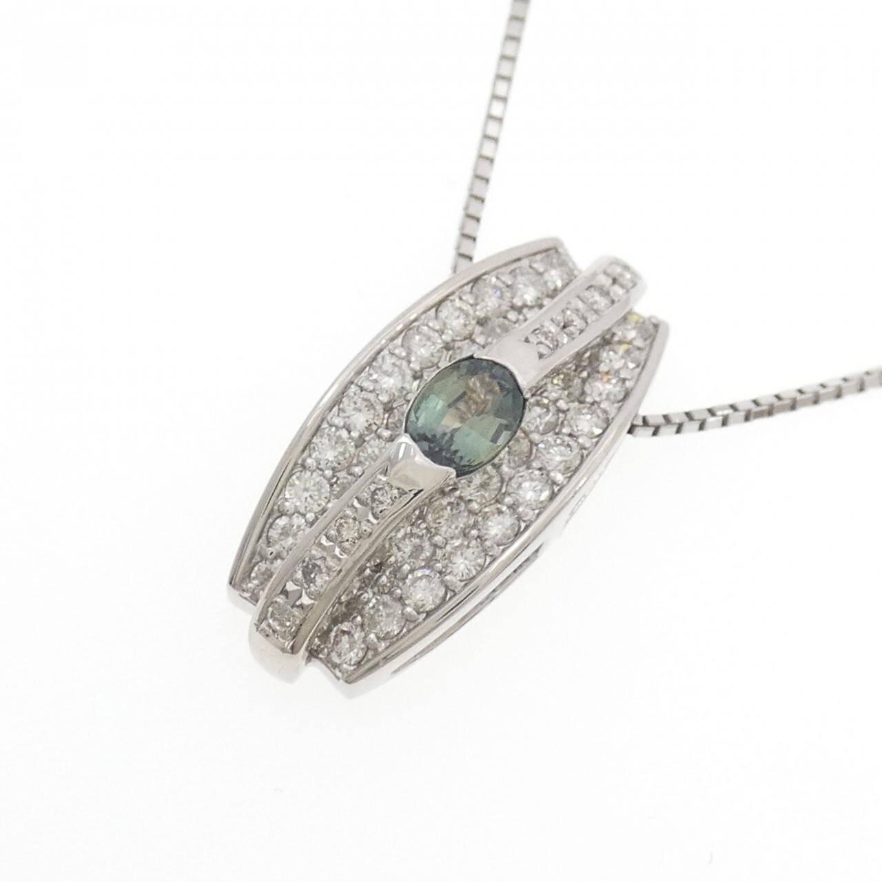 PT900/PT850 アレキサンドライト ネックレス 0.455CT