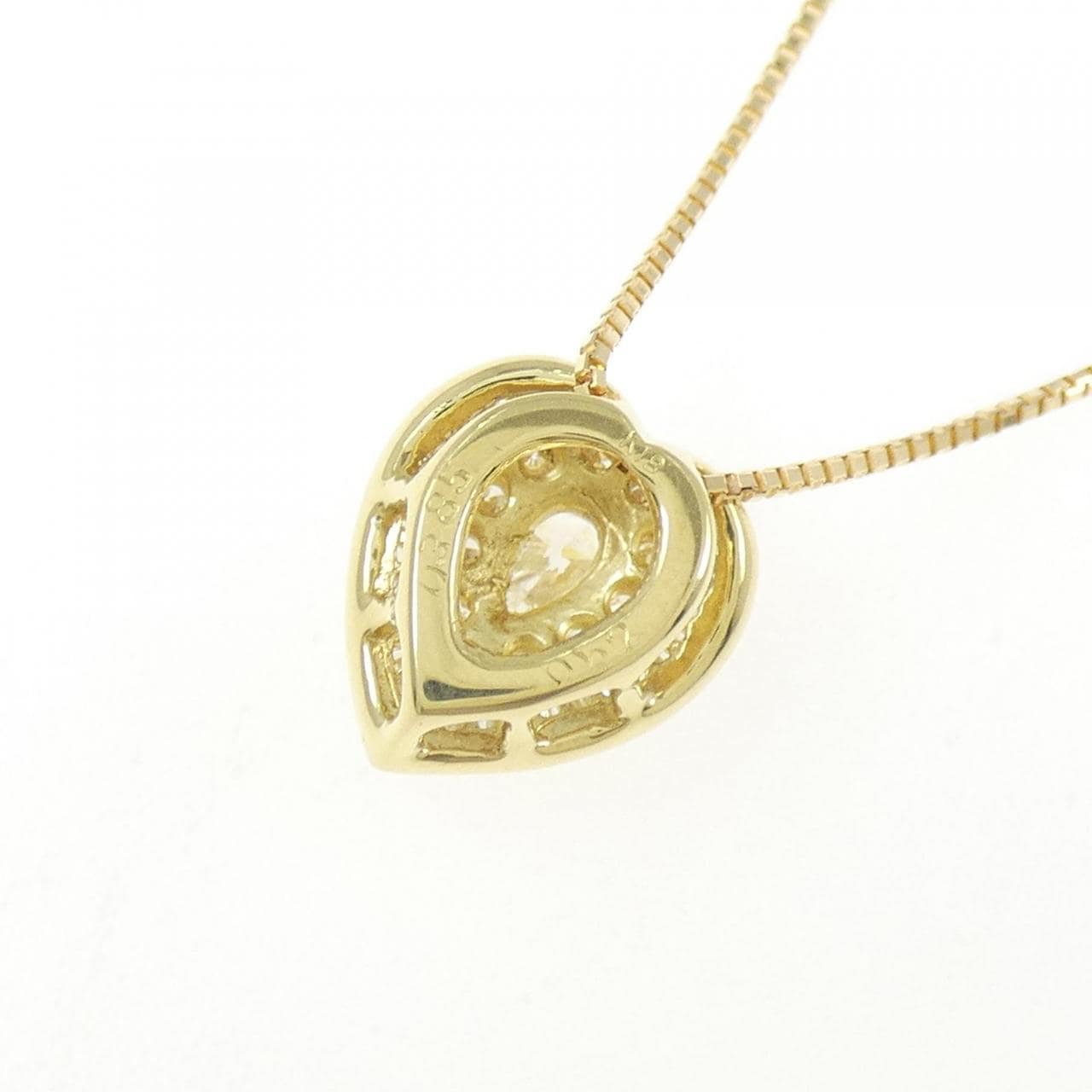 K18YG ハート ダイヤモンド ネックレス 0.385CT