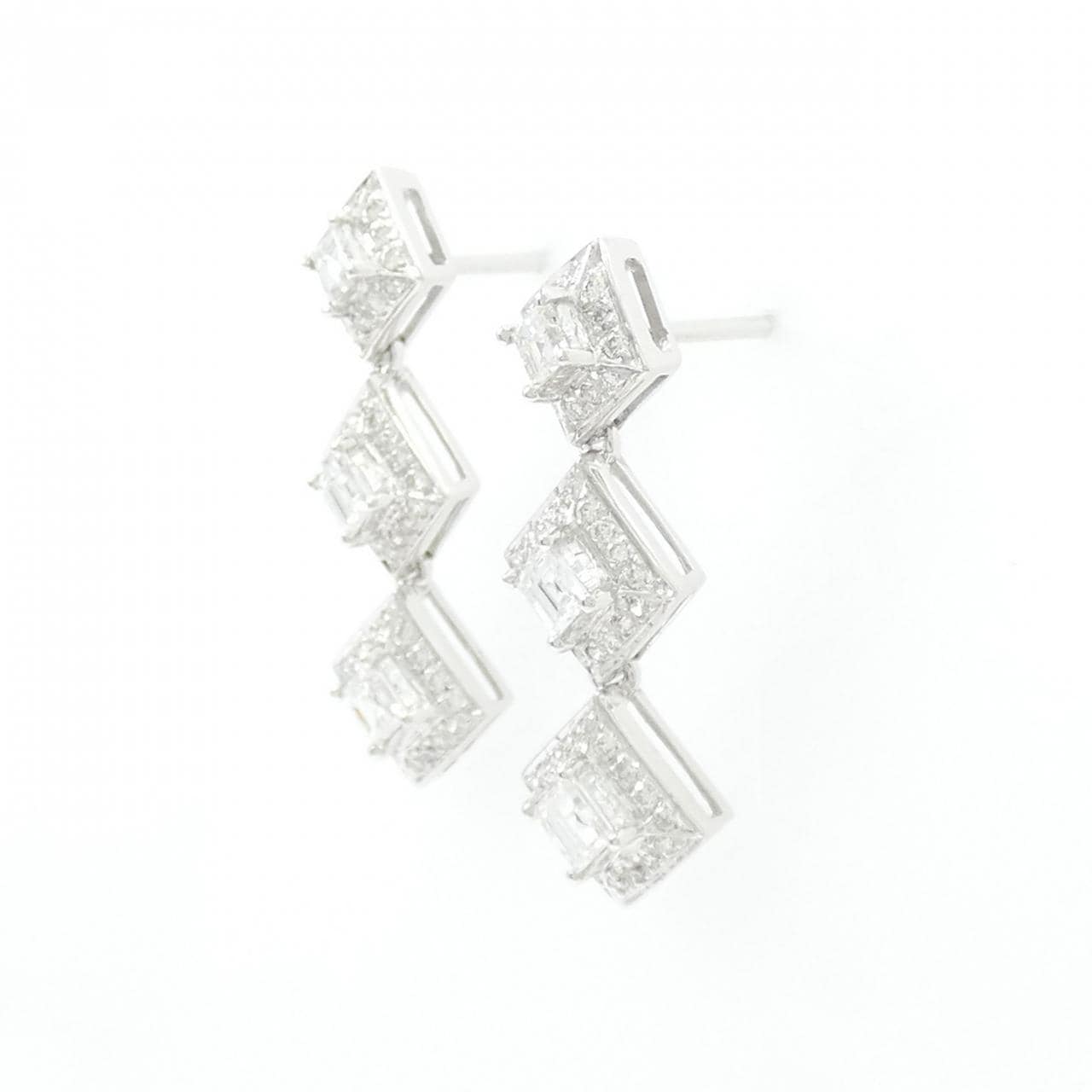 K18WG ダイヤモンド ピアス 1.26CT