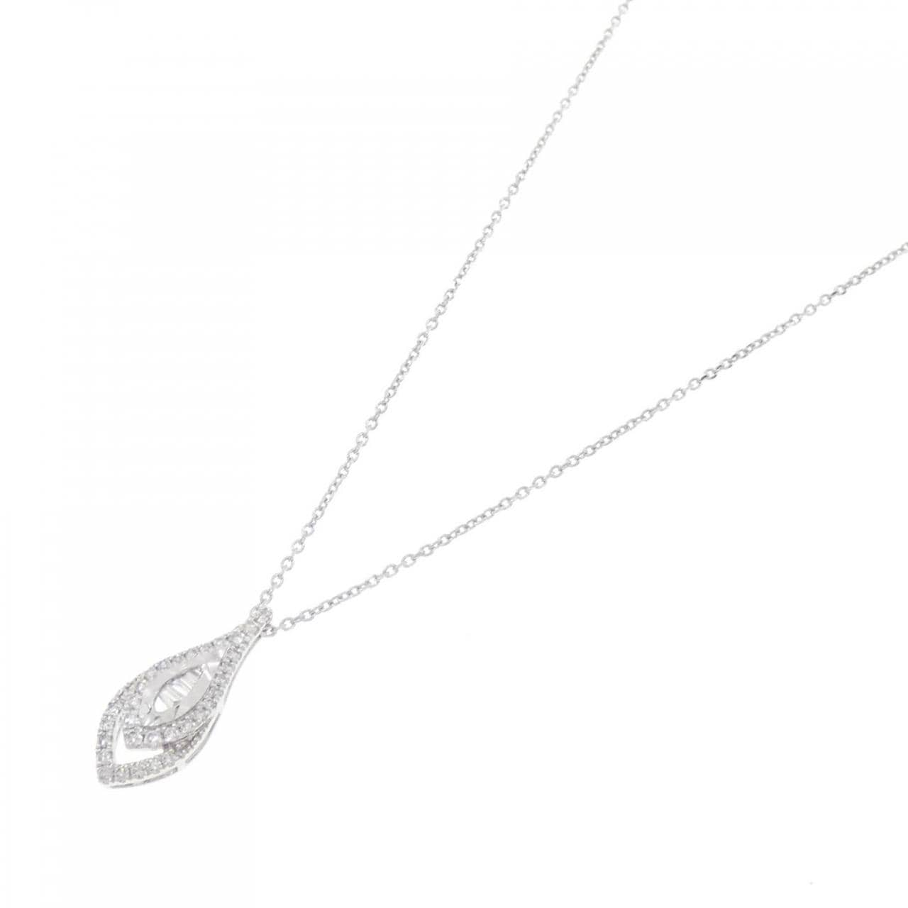 PT/K18WG Diamond Necklace 0.15CT