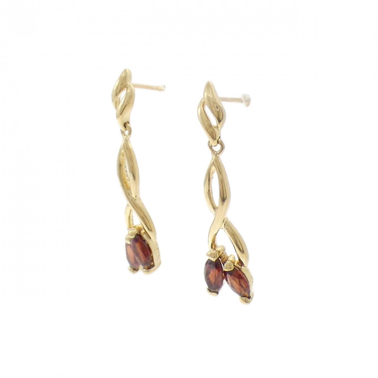 K18YG ガーネット ピアス