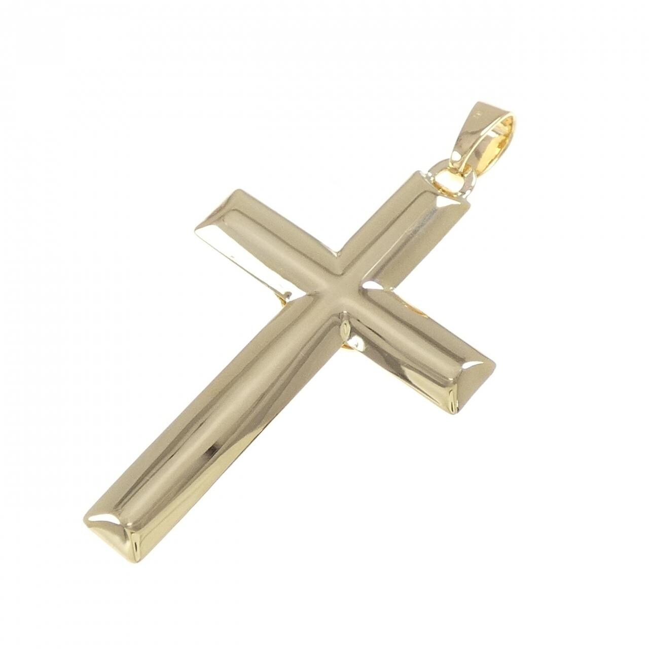 K18YG/K18WG cross pendant