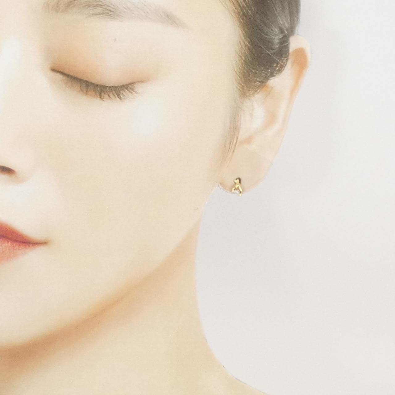 K18YG ダイヤモンド ピアス 0.10CT
