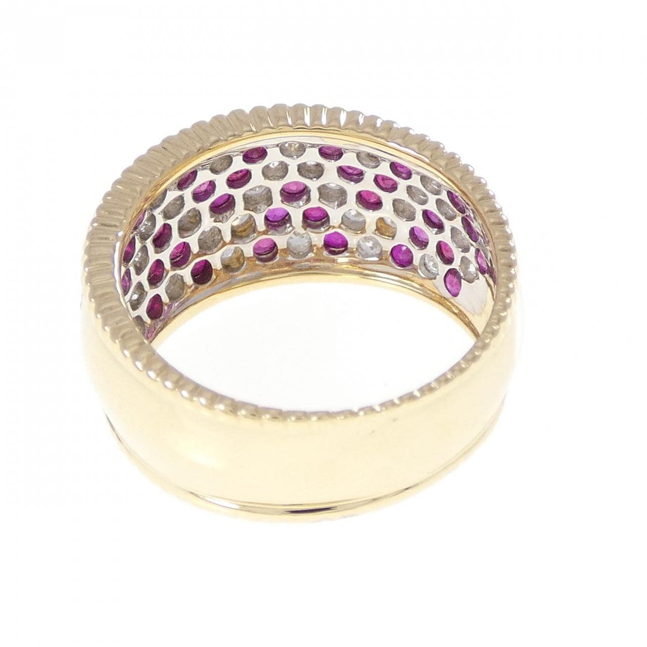 750YG/750WG ルビー リング 1.35CT