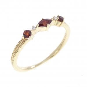 K10YG ガーネット リング 0.19CT