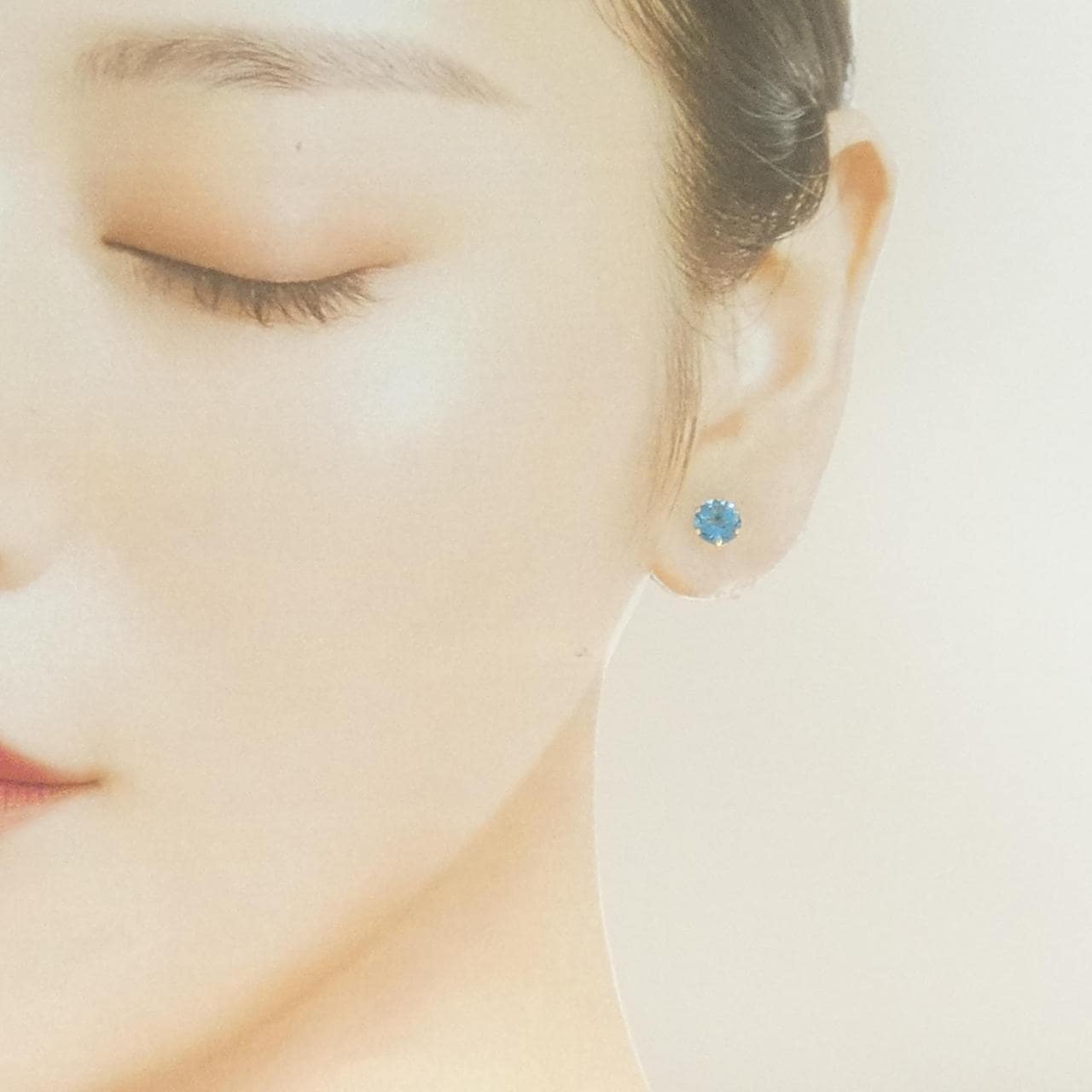 【新品】K18YG ブルートパーズ ピアス